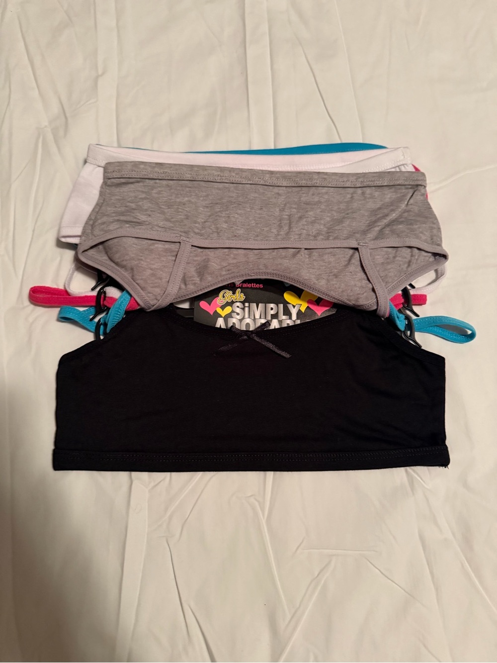 Simply Adorable Girls Bralette Bundle 5-Pack Size medium NWT - Picture 5 of 5